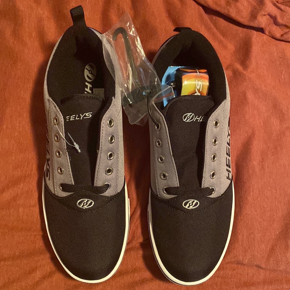 Gray and Black Heelys